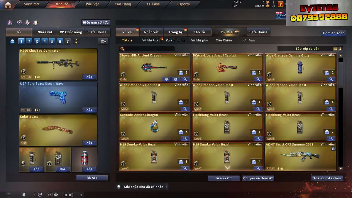shop acc cf uy tin gia re